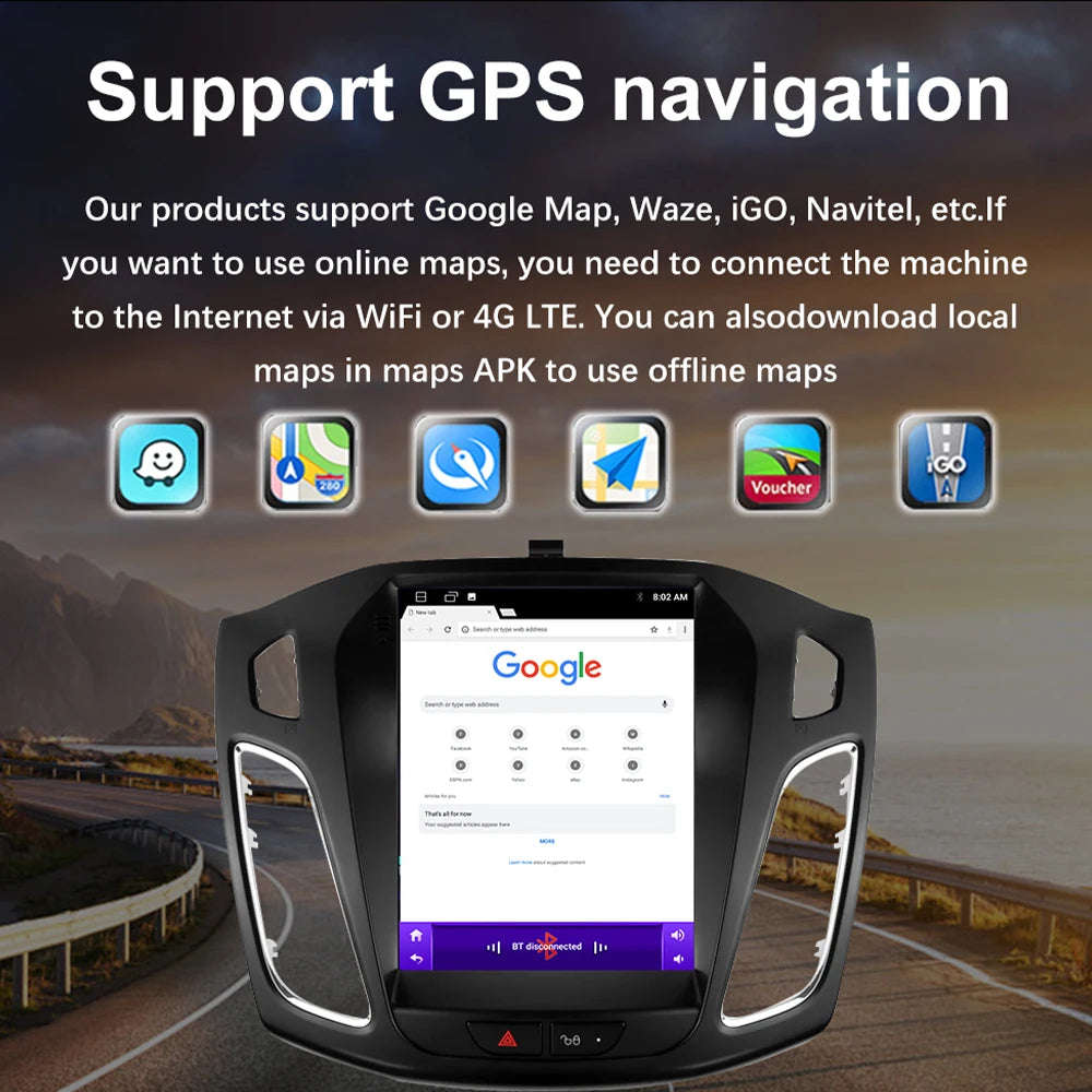 Car Radio For Ford Focus MK3 2011 2012 - 2019 Android Multimedia Video Player Navigation G