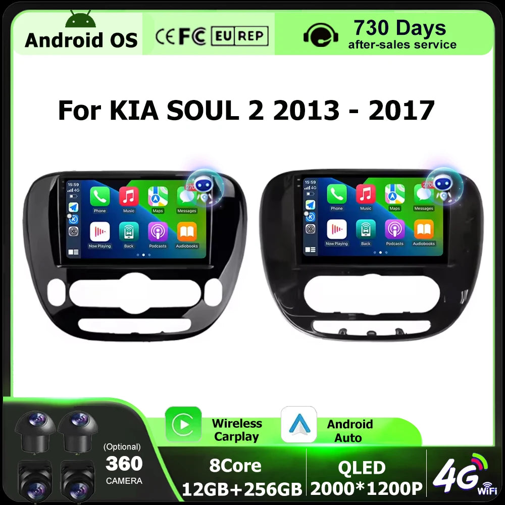360 Camera Car Radio Multimedia Video Player GPS Navigation For KIA SOUL 2 2013 2014 2015
