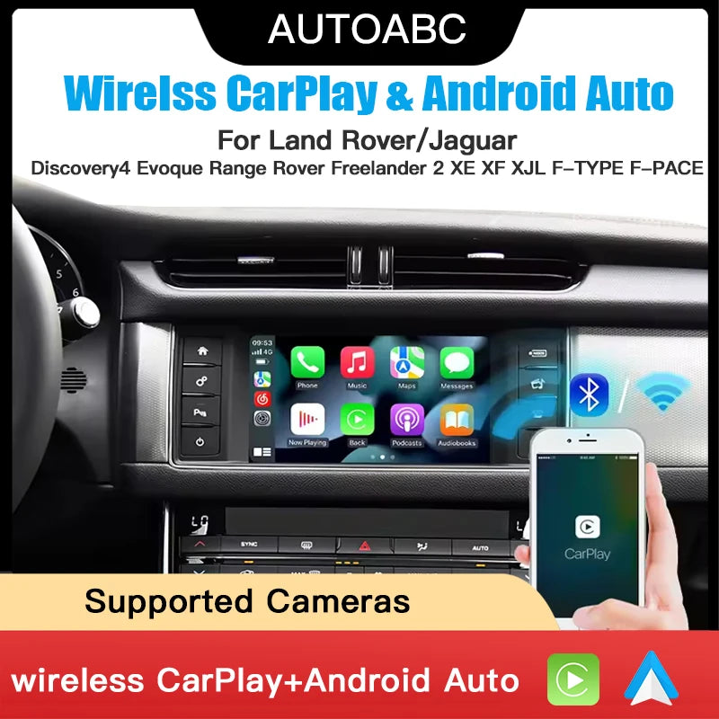 Wireless Carplay Android Auto For Land Rover Jaguar Bosch Discovery4 Evoque Freelander2 XE