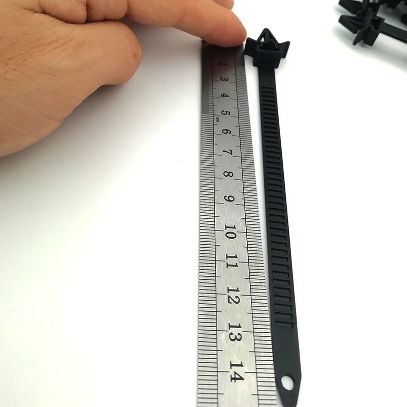50pcs/lot Car Loom Fastener Mount Clip Releasable Tie Wrap Cable Fastening Zip Strap