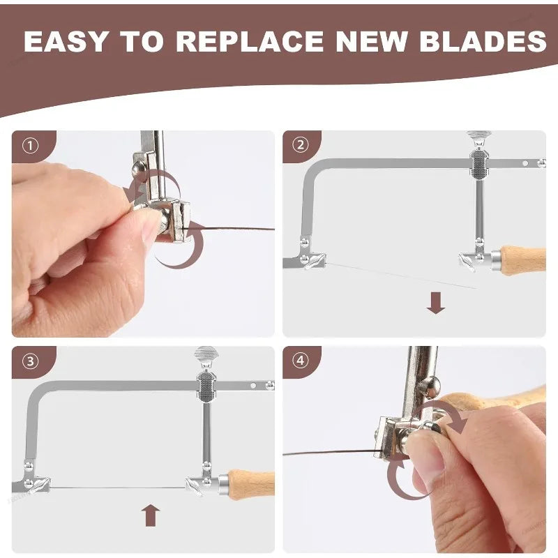 For Jewelry Making Craft Adjustable Jewelers Saw Frame Kit 12Pcs Replacement Blades Precision Me - Automotive LED Light
