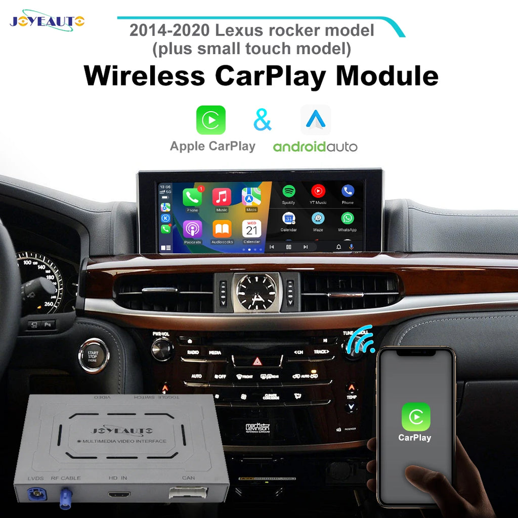 Wireless CarPlay Interface for 2014-2020 Lexus with Joystick Controls Android Auto Box - Upgrade OEM System
