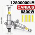 360 H1 Headlights 12800000LM 6000K 6800W Mini Size 16PCS 9980 CSP Chips Auto Light Kits Re