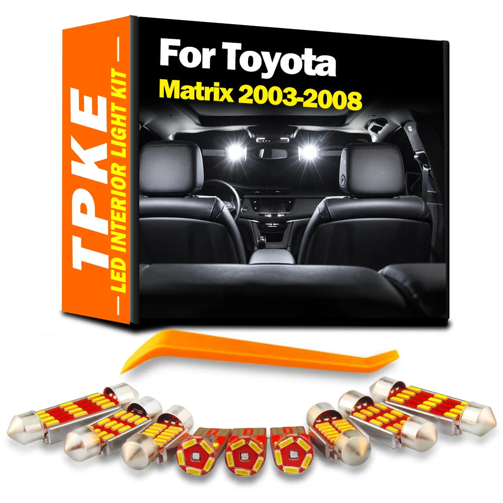 8-Piece LED Interior Light Kit for Toyota Matrix - Canbus Error-Free Bulbs | AUTOKITSHOP