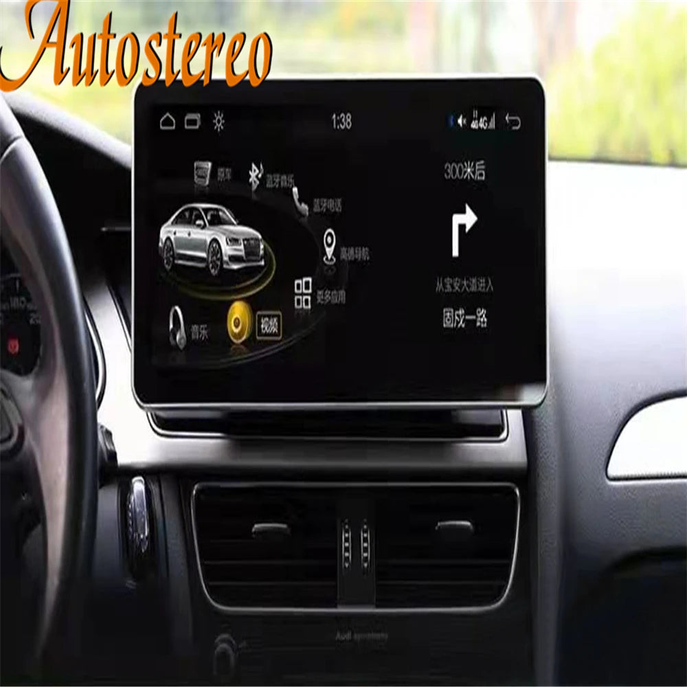 Qualcomm Android 12 8+256G For Audi A4 A5 B8 2009-2015 Car GPS Navigation Multimedia Playe