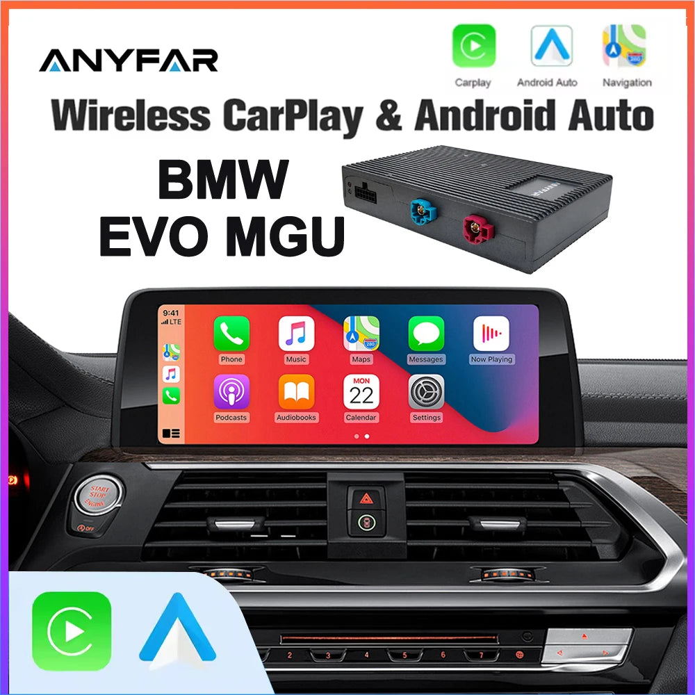 Wireless CarPlay Android auto For BMW 1 2 Series F20 F21 F22 F23 F45 2011-2020 NBT EVO Wit