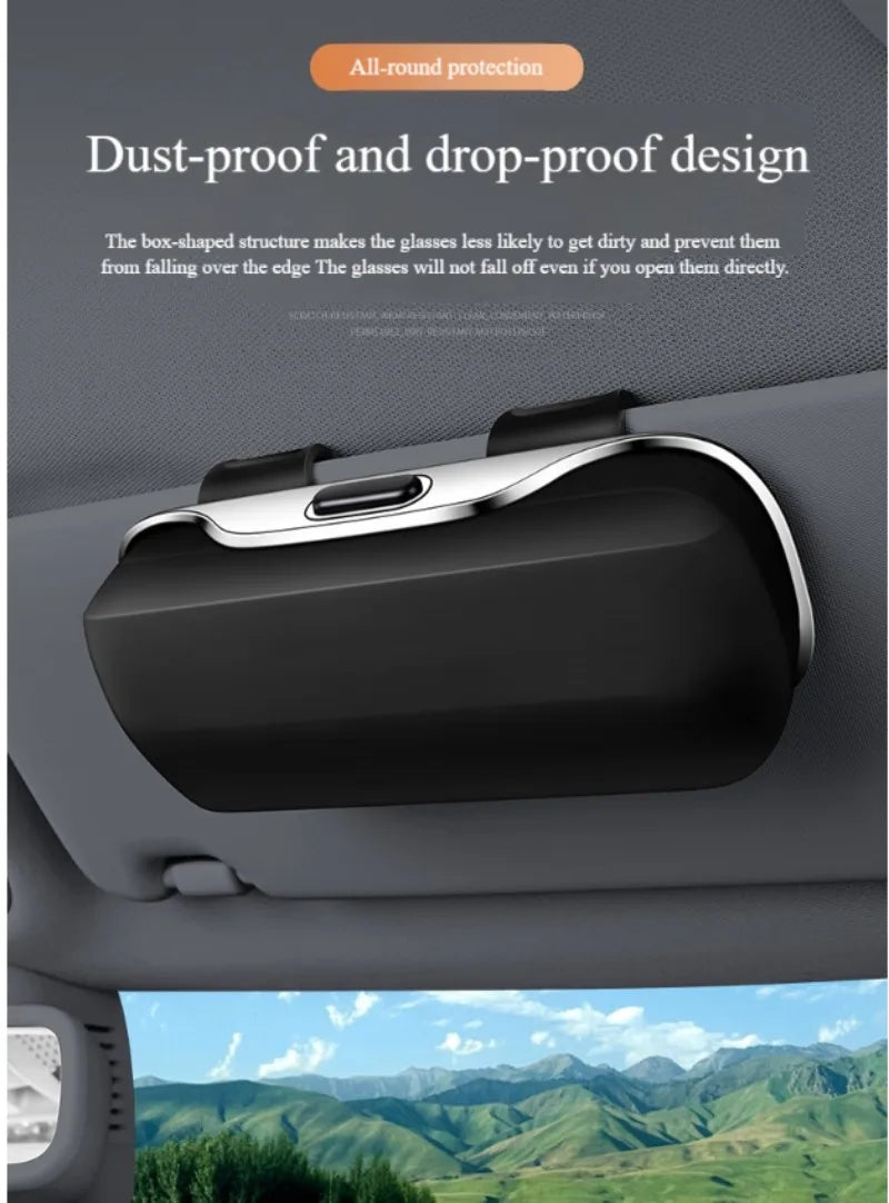 Car Sunshade Glasses Storage Box, Car Portable Universal Sunglasses Glasses Box