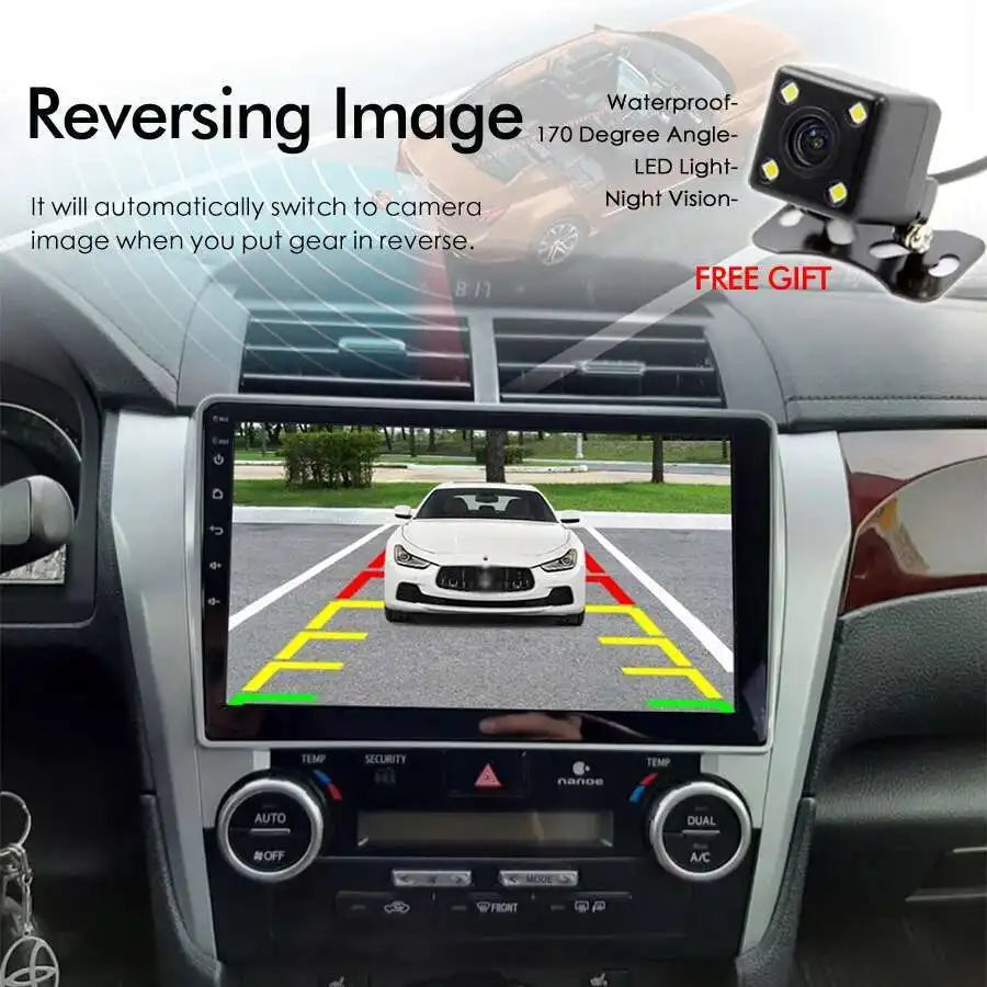 GPS Navigation Android 15 AI Voice Car Radio For Toyota Camry 7 XV 50 55 2011-2014 Wireles