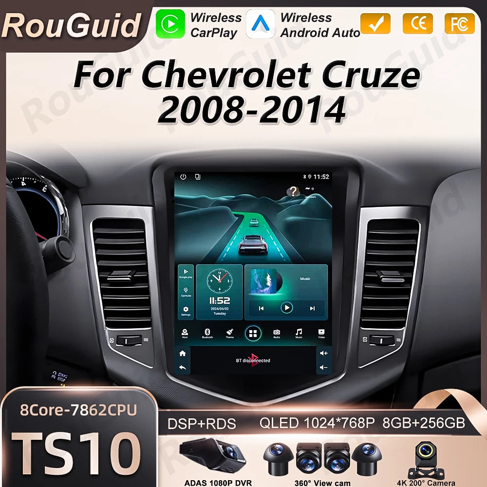 Android 16 Car Radio For Chevrolet Cruze 2008 2009 2010 2011 2012 Navigation Multimedia Pl | AUTOKITSHOP