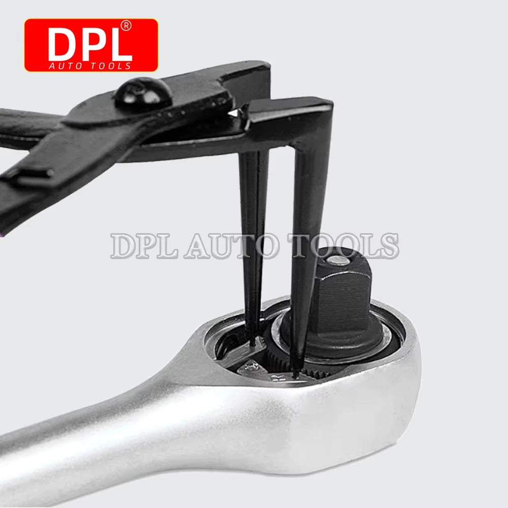 Internal Retaining Ring Remover | 90 Degrees Bending Heavy Duty Circlip Pliers for Auto Motorcyc - Automotive LED Light
