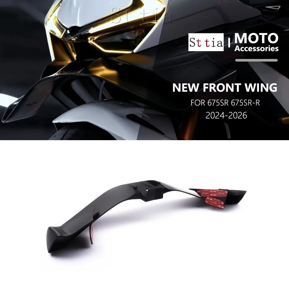 For 675SR-R 675SR 2024 2025 675 SR -R 2026 Motorcycle Accessories Fixed Front Lip Spoiler Fixed  - Automotive LED Light