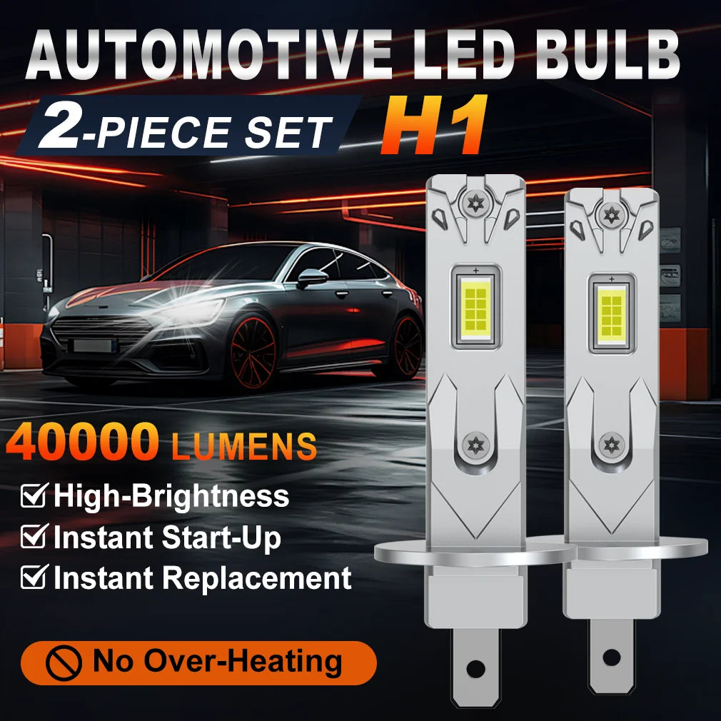 S&D H1 LED Headlight Car Bulb 40000LM 110W H3 High Power Auto Fog Lamp 5500K 12V High Beam