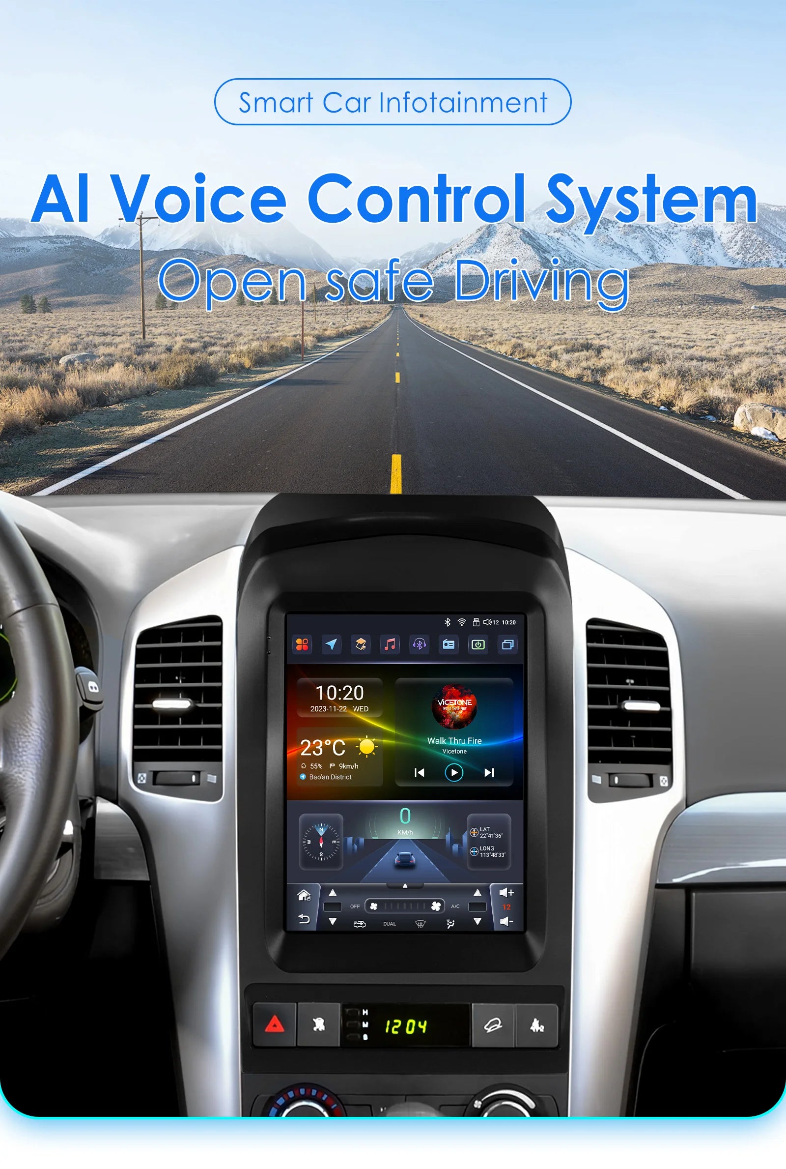 9.7"Android 14 Autoradio for Chevrolet Captiva 2006-2012 multimedia Video player GPS navi