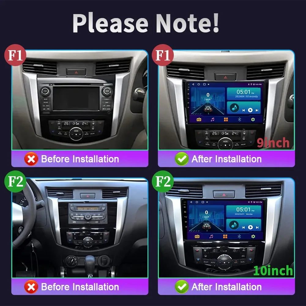 Android 14 For Nissan Navara NP300 2015-2017 Car Radio Multimedia System Stereo GPS Wirele