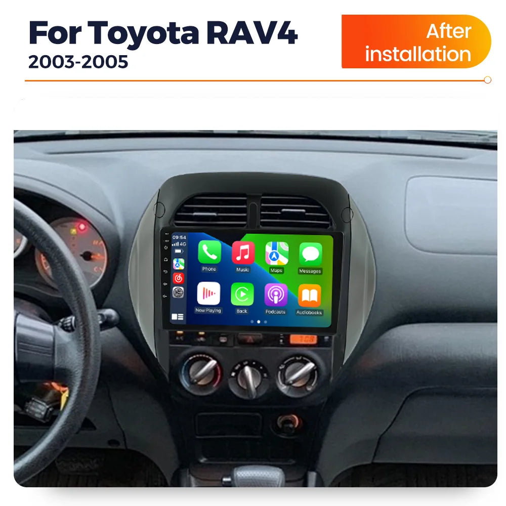 Android14 HD Car Radio For Toyota RAV4 2 CA20 CA20W XA20 2003 - 2005 Car-Play auto Multime