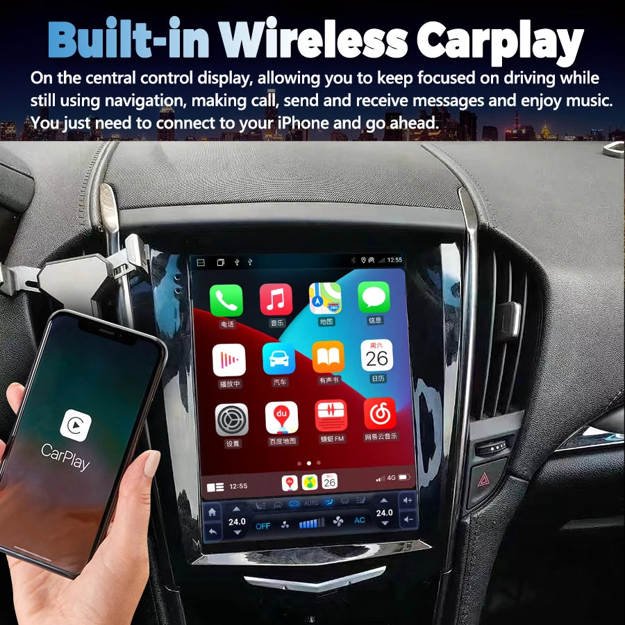 For Cadillac ATS XTS CTS SRX 2013 2015 2016 2017 2018 Android Screen Radio Car Multimedia