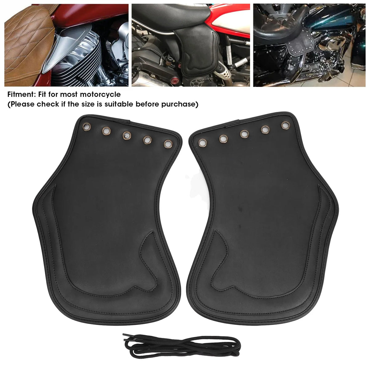 2Pcs Motorcycle PU Heat Deflector Engine Heating Insulation Cushion Saddle Guard Motorcycle Acce - Automotive LED Light