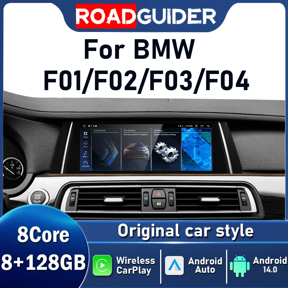 10.25' For BMW 7 Series F01 F02 F03 F04 NBT CIC System Touch Screen Android 14 Carplay Aut