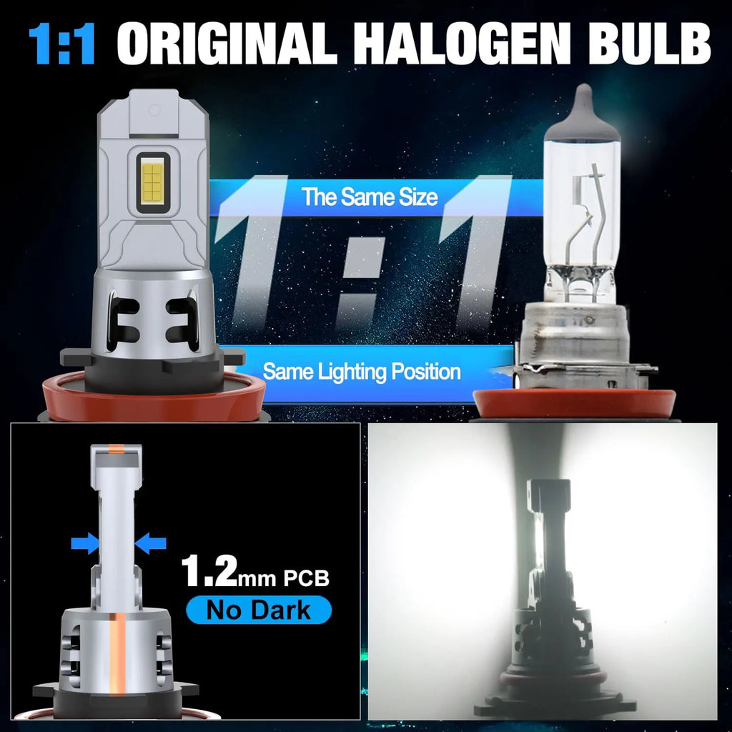 XSTORM H8 LED Light Bulb 9005 HB3 9006 HB4 H11 Led Headlight Fog Light for Car 60W 20000LM