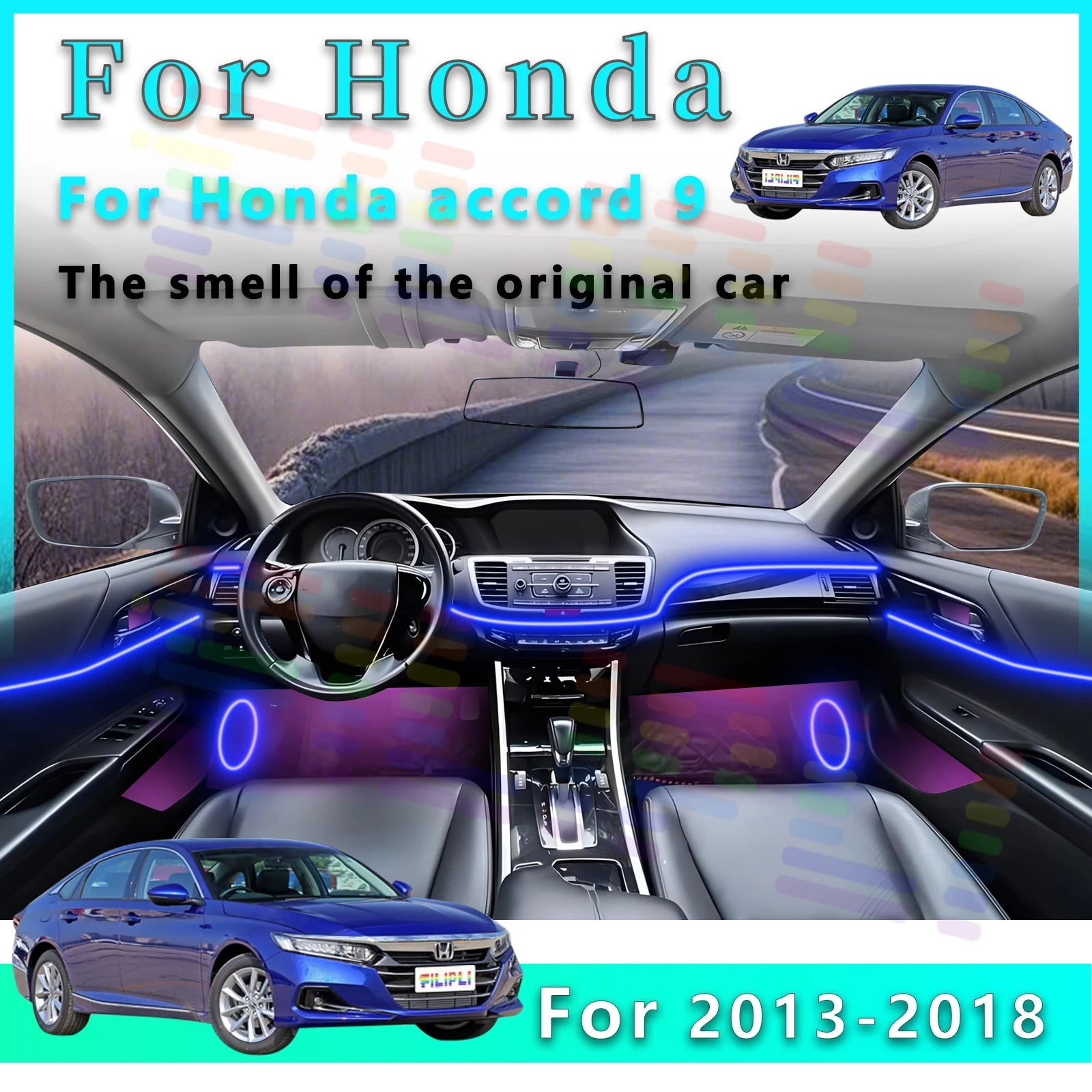 RGB - Ambient Light - for Honda Accord CR2 - App Control - Car Interior Lighting | AUTOKITSHOP