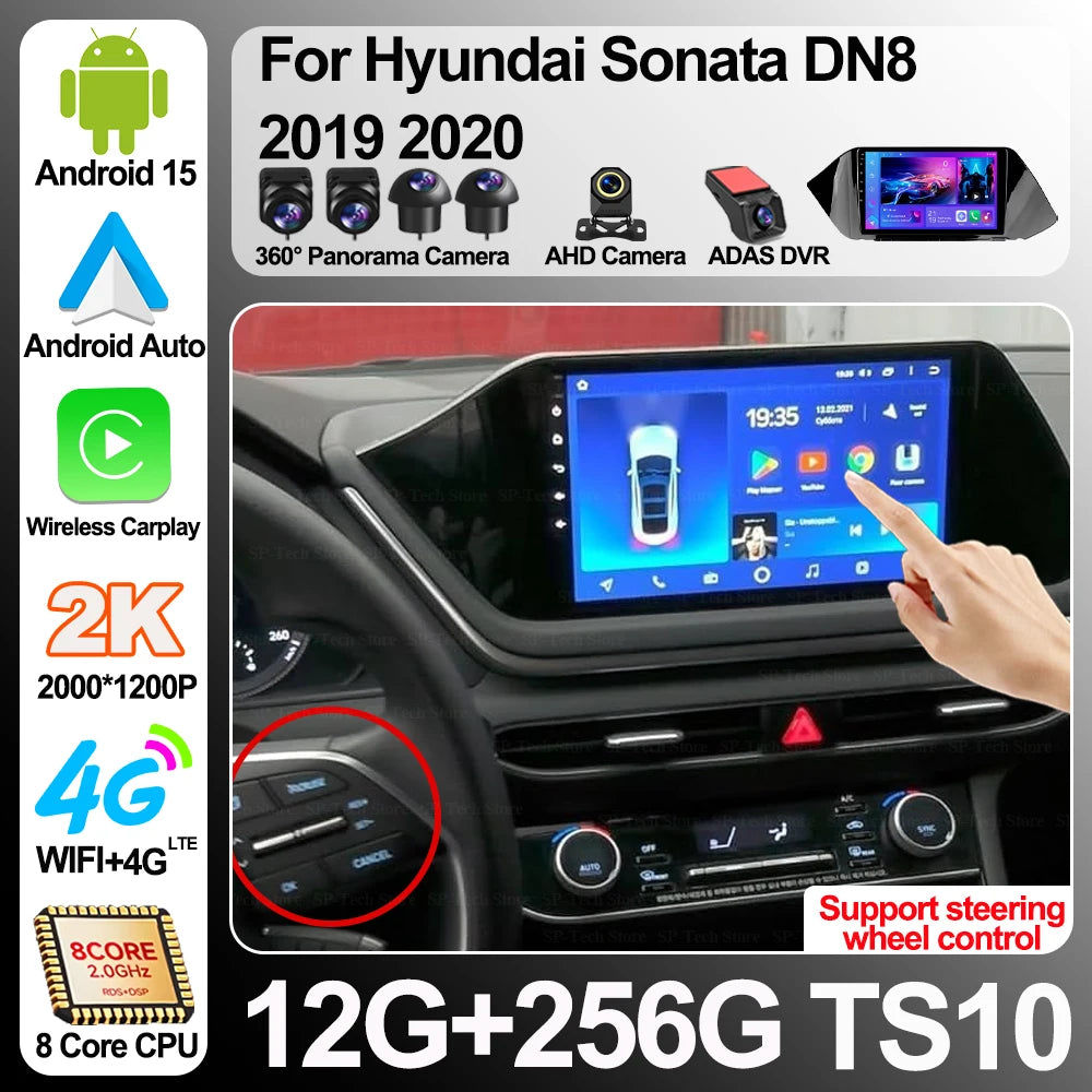 Android 16 For Hyundai Sonata Dn8 2019 2020 Car Radio Multimedia Video Player Gps Navigati | AUTOKITSHOP
