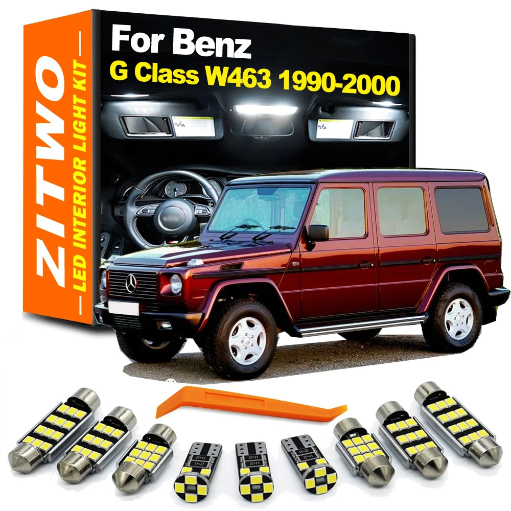ZITWO 11Pcs LED Interior Map Dome Reading Light Bulb Kit For Mercedes Benz G Class W463 1990- 1995 1996 1997 1998 1999 2000