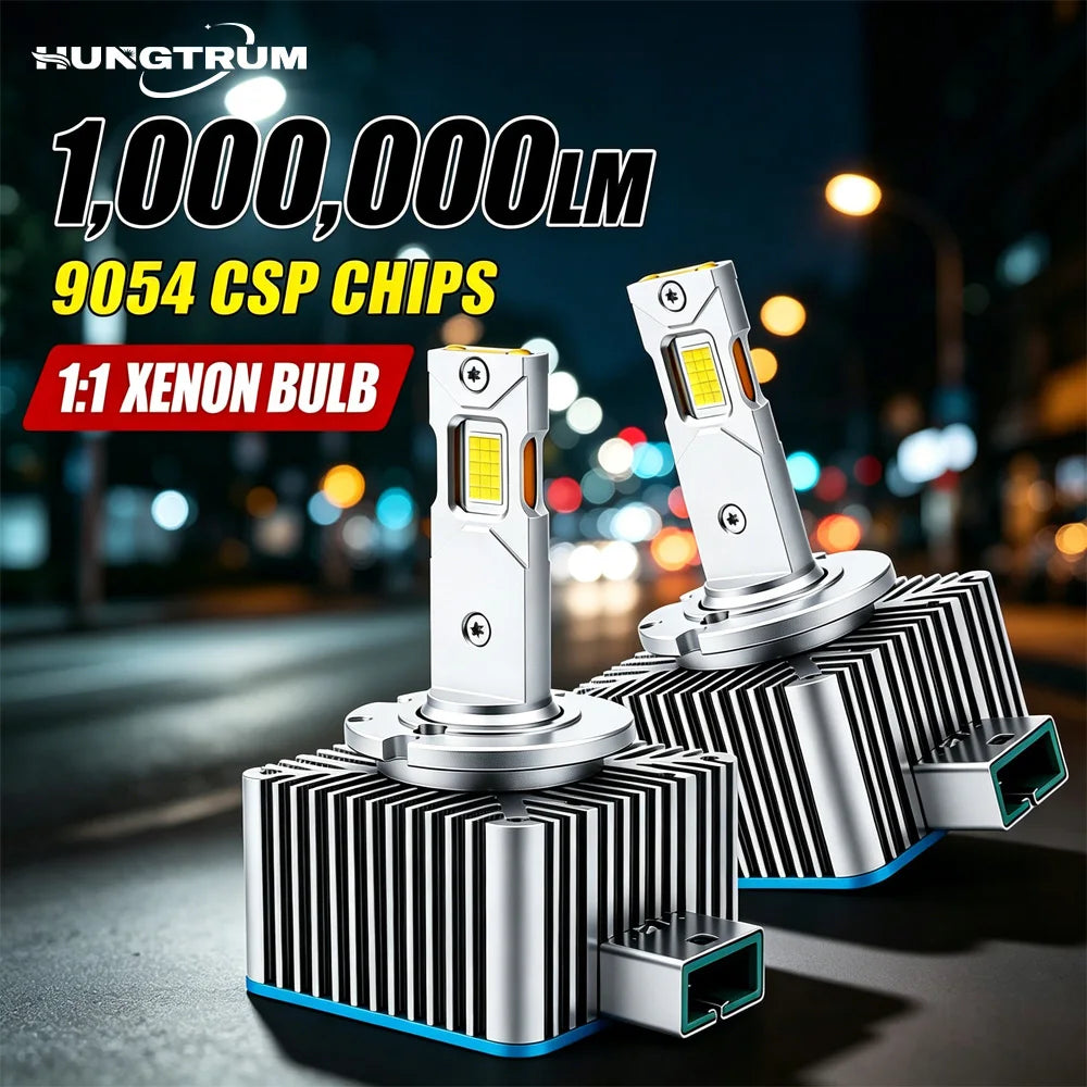D1S D3S LED Headlight 1000000LM Super Bright D2S D4S D1R D3R D2R D4R D8S Headlamp CANBUS L