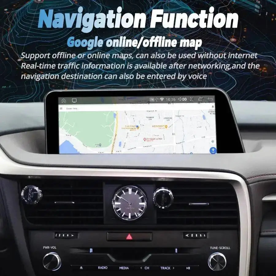 Android 15 Car Video Player Carply For Lexus RX300 RX350 2016-2019 Screen GPS Navigation C | AUTOKITSHOP