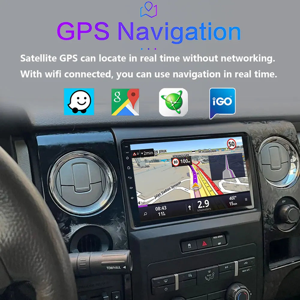 Android 16 Car Radio For Ford F150 P415 Raptor 2008 - 2014 QLED 2DIN Head Unit GPS NAVI BT