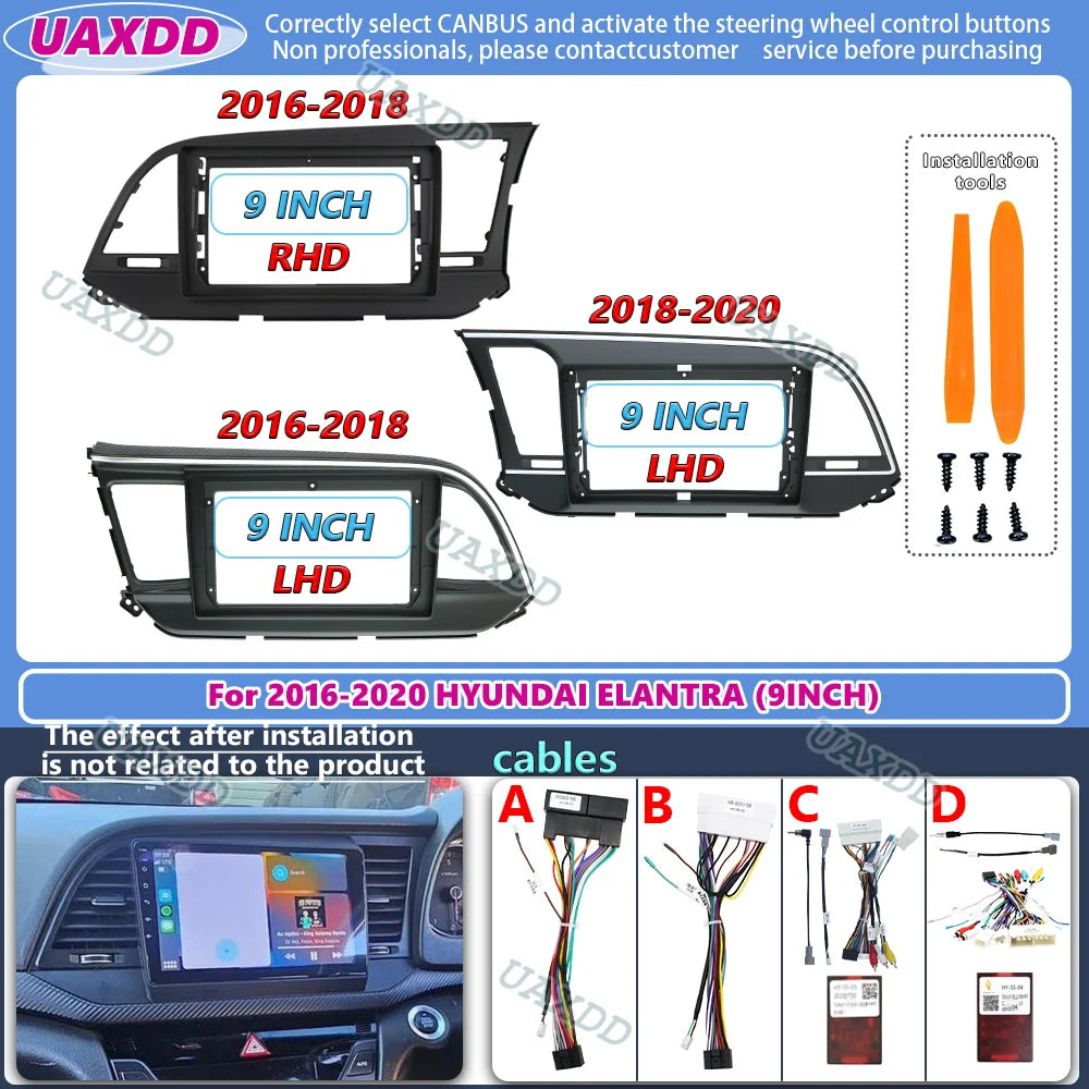 For HYUNDAI 2016-2018 ELANTRA 9 inch LHD-RHD autoradio Android stereo audio ecran multimed
