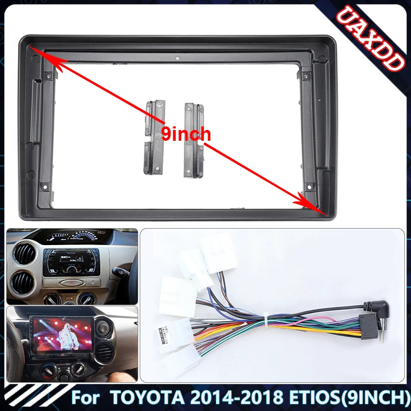 For TOYOTA 2014-2018 ETIOS 9INCH Car DVD Radio Android Host Speaker Decoder MP3 MP5 Fascia