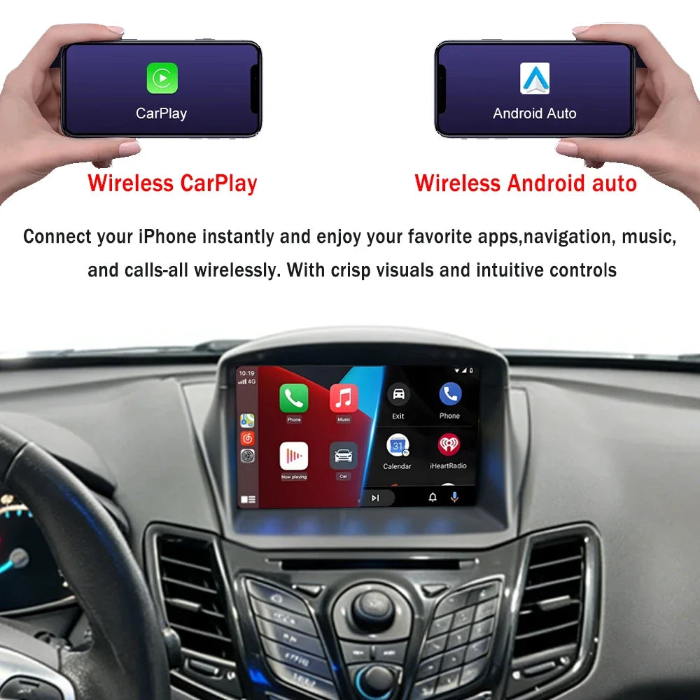 Android 16 Car Radio For Ford Fiesta MK6 MK7 2008 - 2019 GPS Navigation Android Auto Carpl