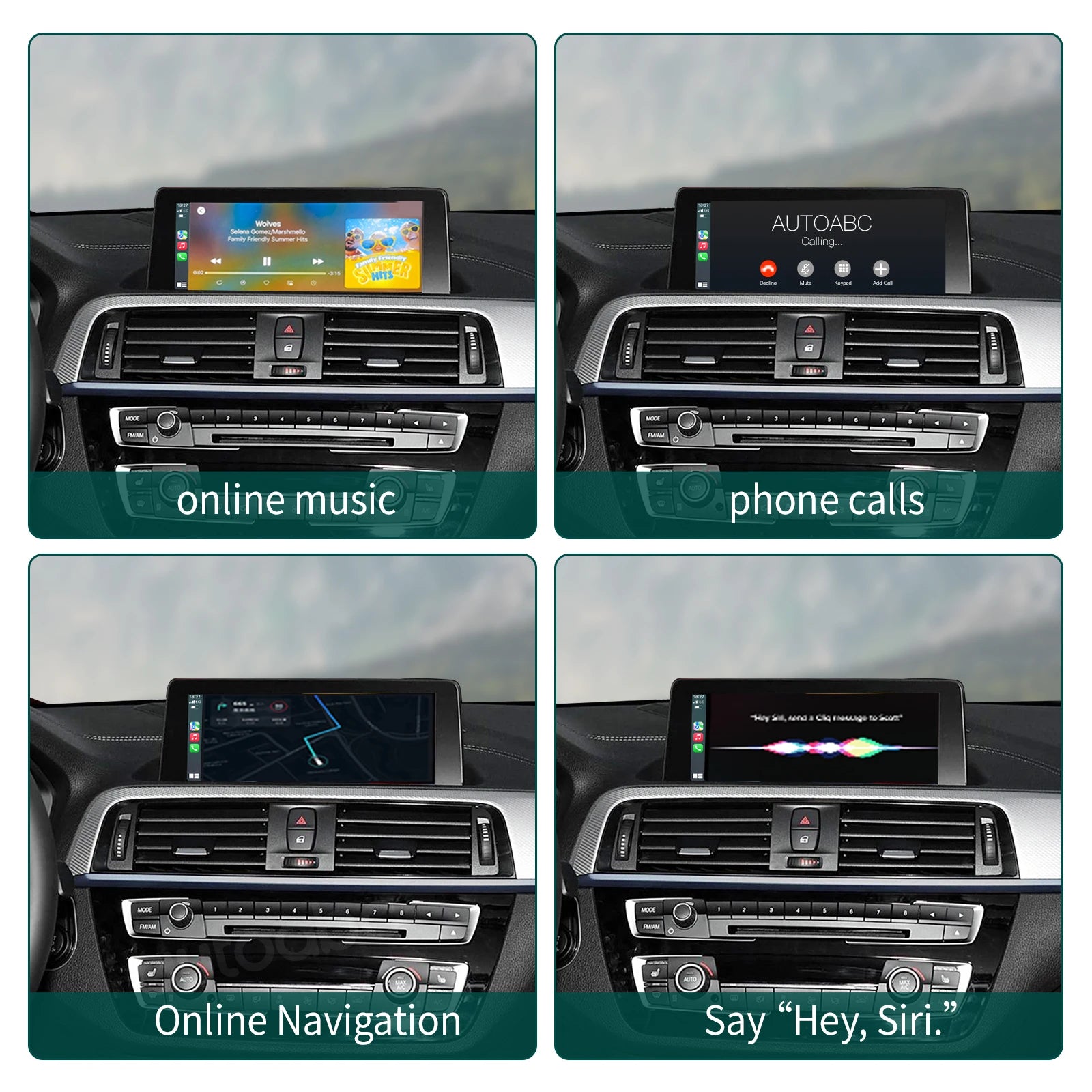 Wireless CarPlay Android AutoFor BMW X1 X3 X5 F16 F86 G01 G03 EVO ID5/ID6 2017-2019 with I | AUTOKITSHOP