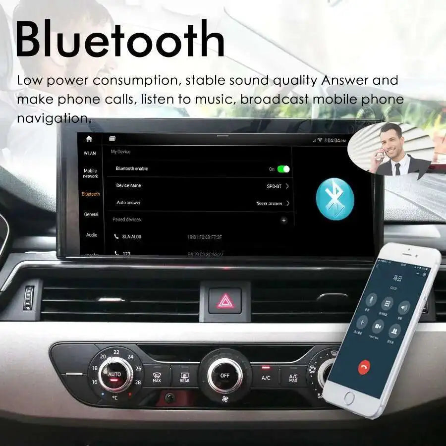 12.3 Inch Android 14 Qled Screen Car Radio For Audi A4 A5 Q5 B9 2016-2025 Auto Multimedia