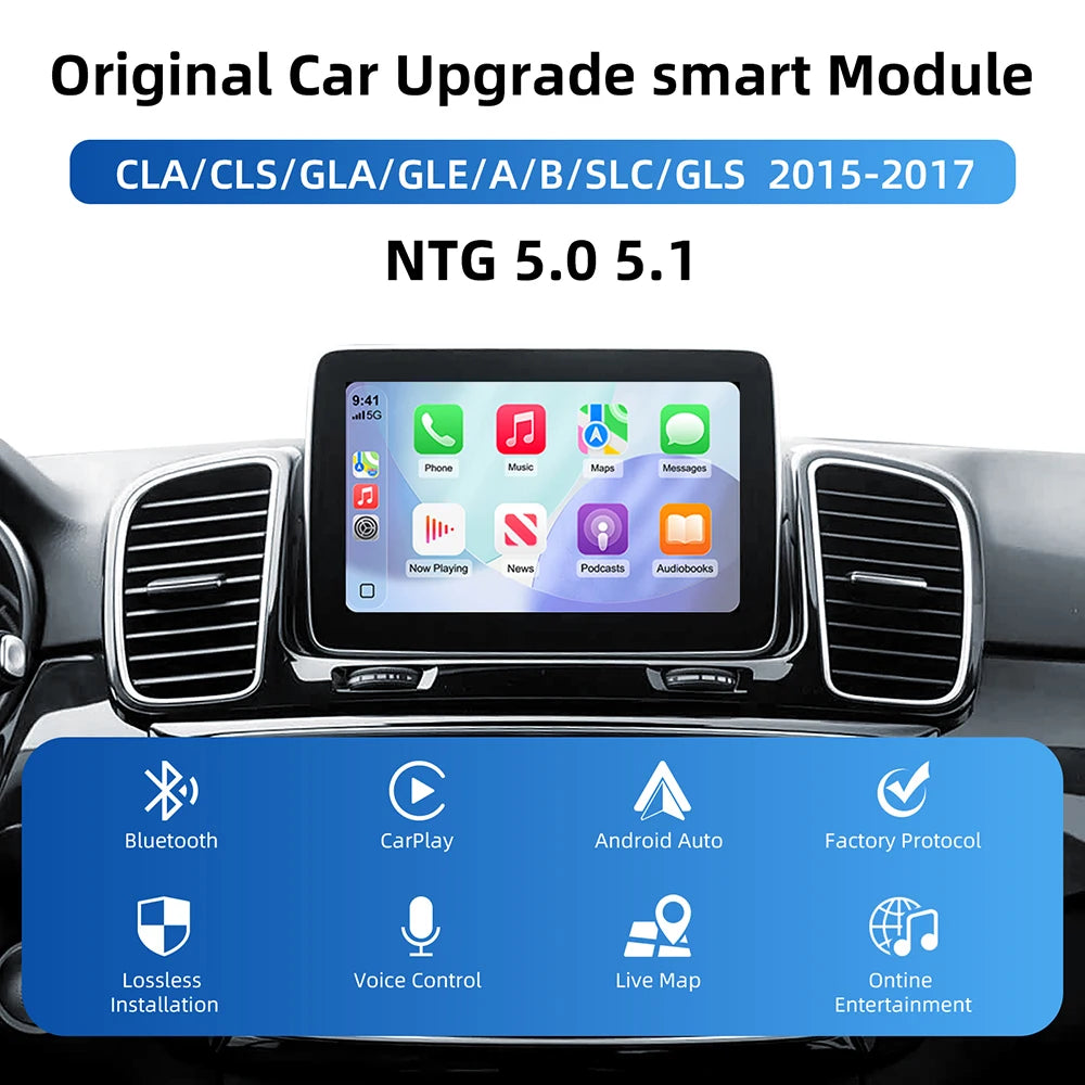 Wireless CarPlay Android Auto for Mercedes A B C CL S CLA CLS CLASS GLA GLS GLC GLE V250 V | AUTOKITSHOP