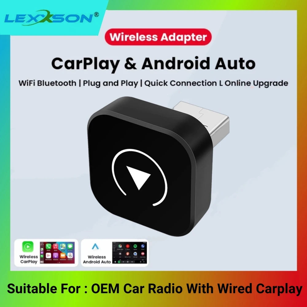 2 IN 1 Wireless Carplay Adapter, Converts Wired to Wireless carplay Adapter for iPhone, Wi | AUTOKITSHOP