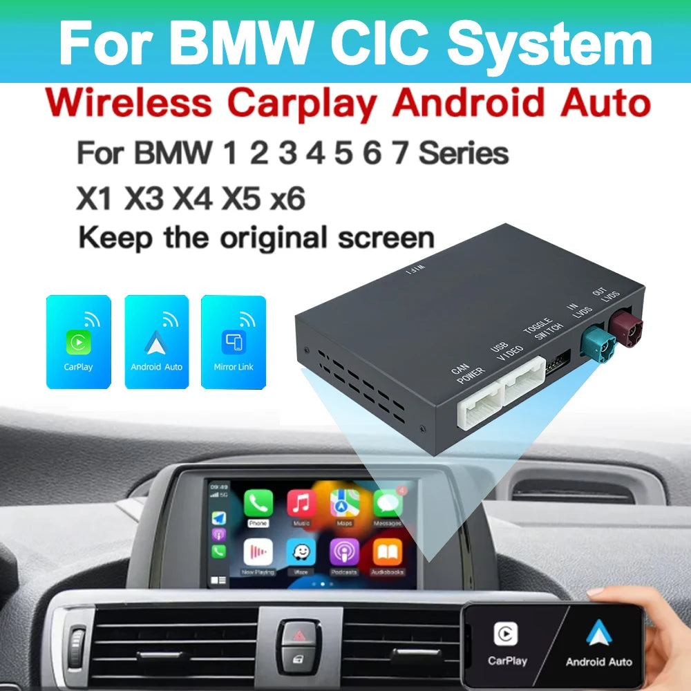 Wireless CarPlay Android For BMW NBT CIC System BMW NBT CIC System 1 2 3 4 5 6 7 Series X1