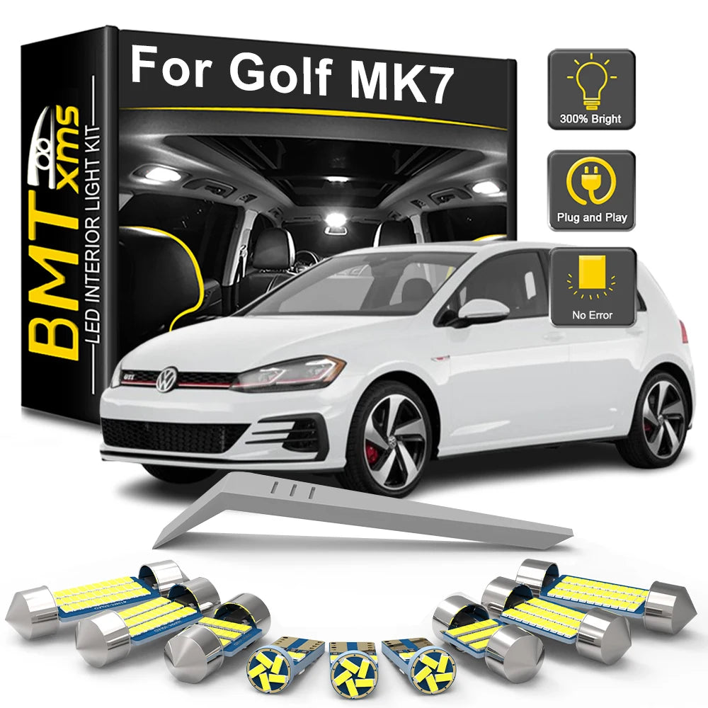 13-Piece LED Interior Light Kit for VW Volkswagen Golf 7 MK7 VII GTI - Canbus Error-Free Bulbs | AUTOKITSHOP