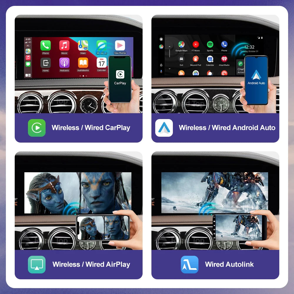 Wireless CarPlay for Mercedes Benz S Class W222 W217 2014-2018 NTG5.0 with Android Auto Mi | AUTOKITSHOP