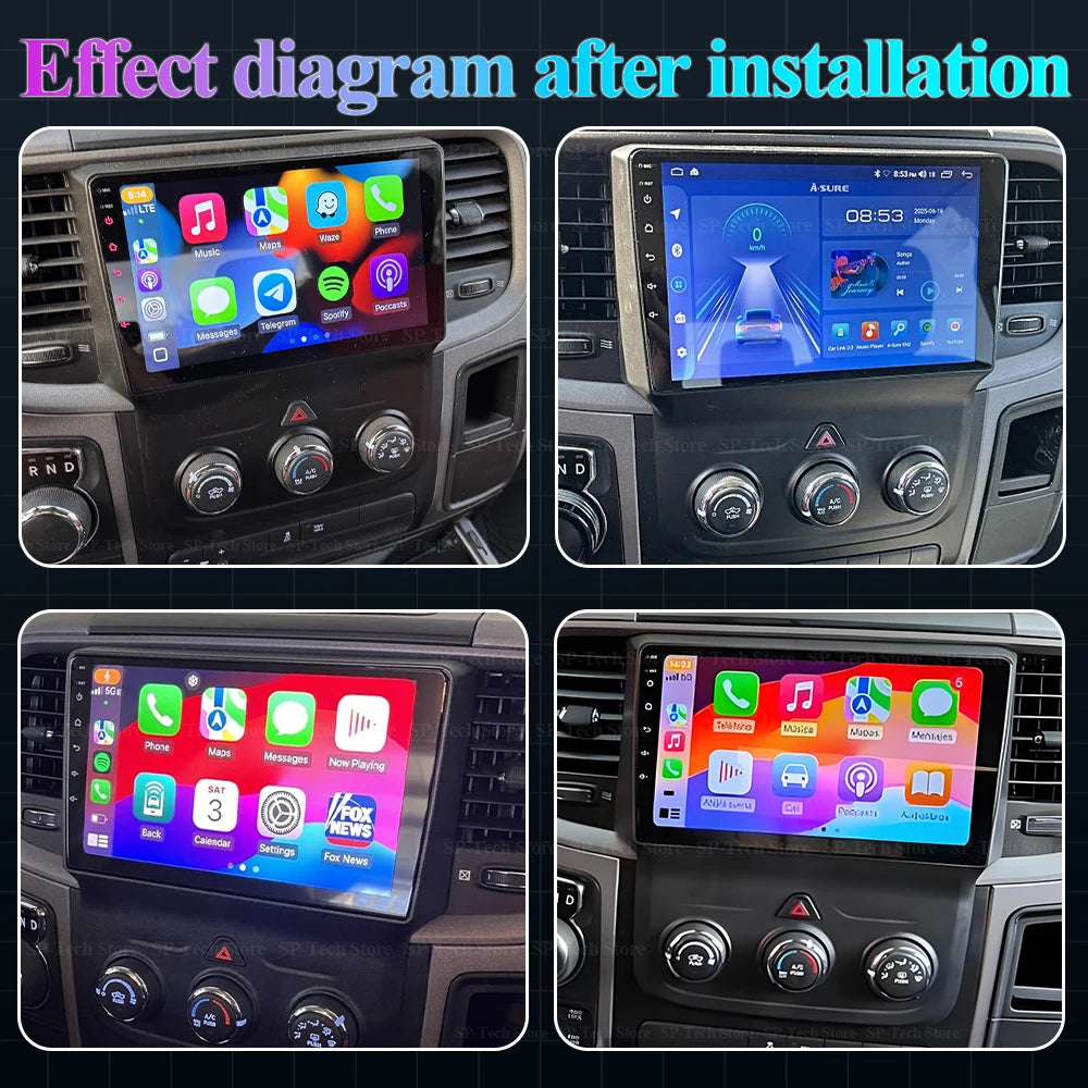 Android 16 For Dodge Ram 1500 2500 3500 2013-2018 Car Radio Wireless Carplay Auto Multimed | AUTOKITSHOP