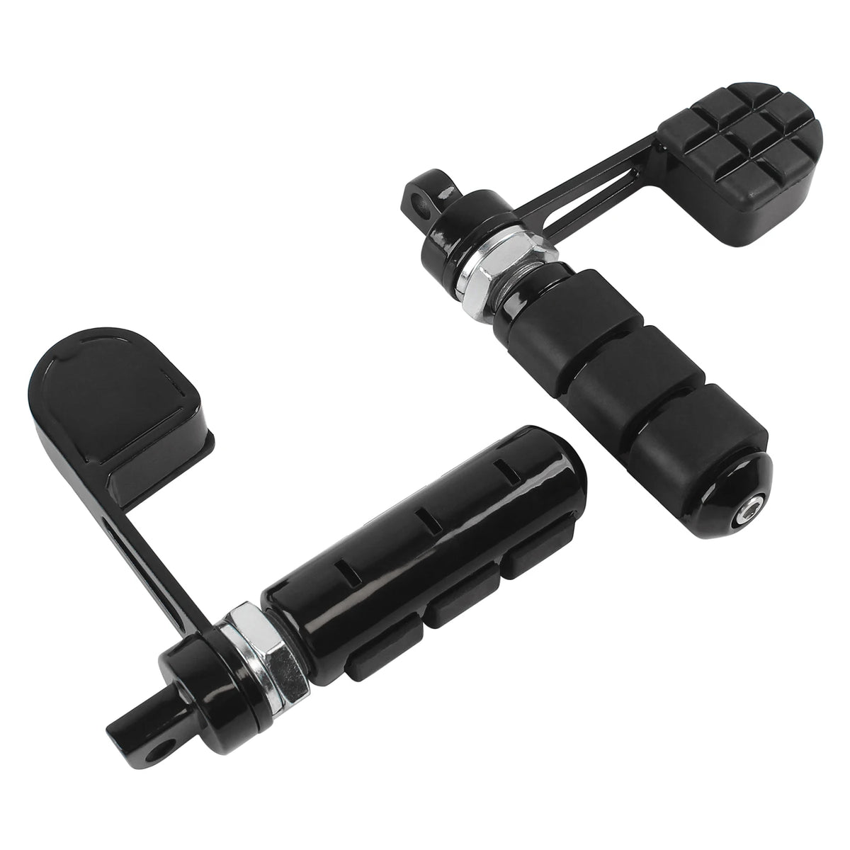 Motorcycle Black Stirrup Heel Foot Rest Pegs For Harley Sportster XL 883 1200 Softail DYNA FXDF  - Automotive LED Light
