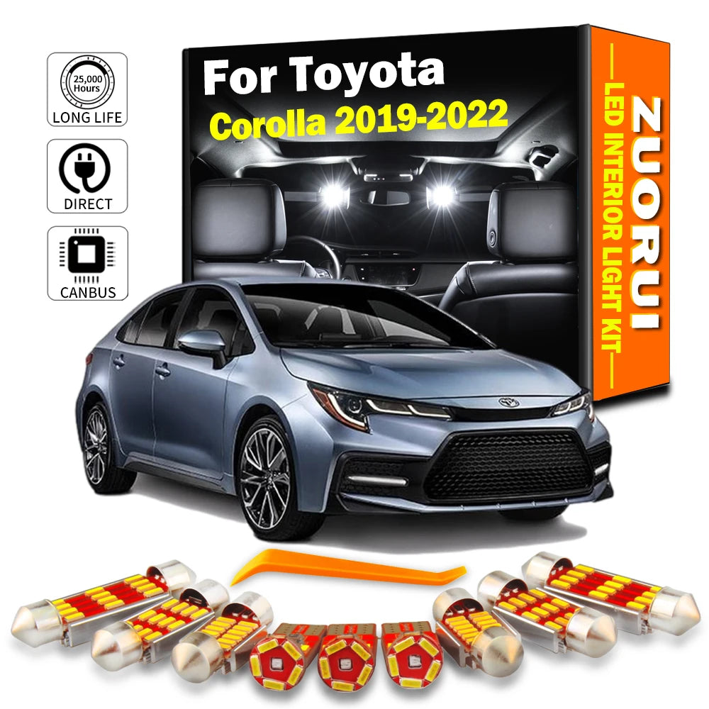 11-Piece LED Interior Light Kit for Toyota Corolla - Canbus Error-Free Bulbs | AUTOKITSHOP