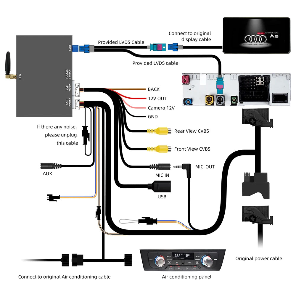 ANYFAR Wireless CarPlay For Audi A6 A7 2010-2015 Android Auto Mirror Link AirPlay Reverse  | AUTOKITSHOP