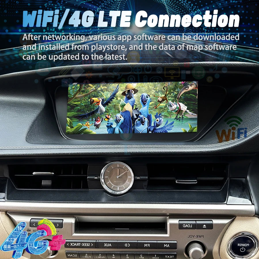 Android 14 RHD 10.25inch Stereo For LEXUS ES ES200 ES300H ES250 ES350 RHD 2013-2017 Naviga