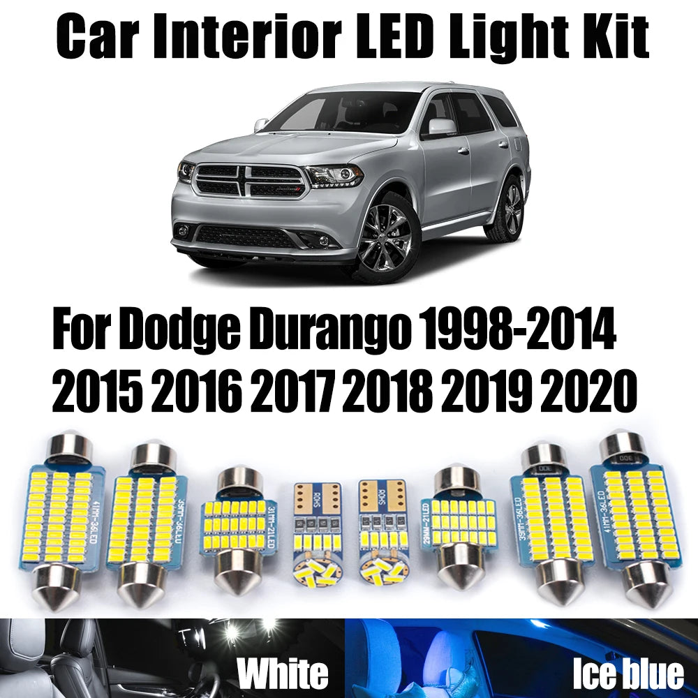 LED Interior Light Kit for Dodge Durango 1998-2017 - Canbus Dome Map Door Trunk Bulbs | AUTOKITSHOP