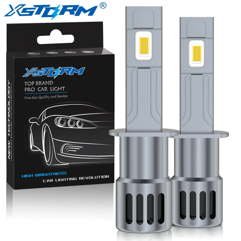 XSTORM H1 H3 LED Headlight Bulb Mini 60W 20000LM 6500K CSP for Car Headlamp High Beam Ligh