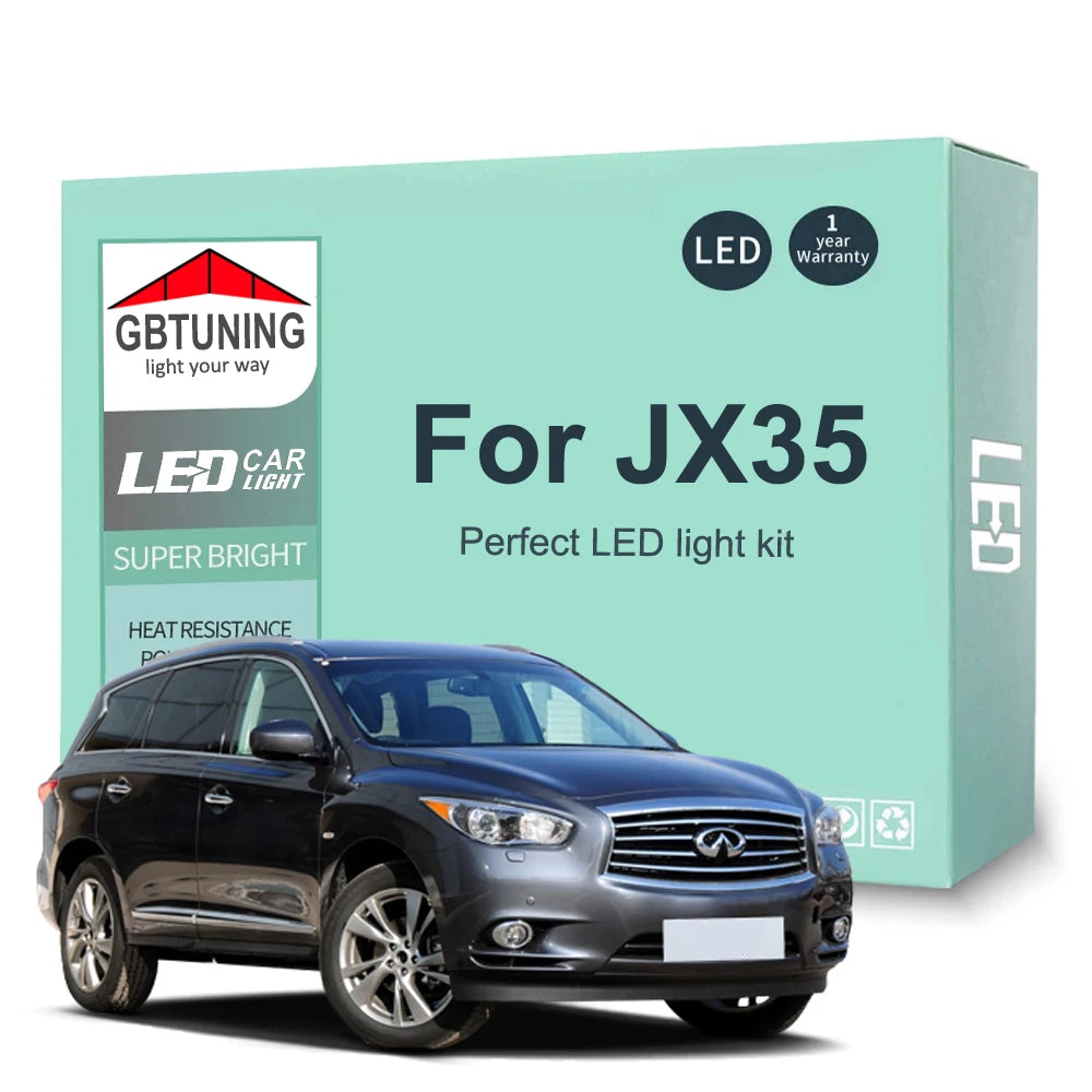 14-Piece LED Interior Light Kit for Infiniti JX35 - Canbus Error-Free Bulbs | AUTOKITSHOP