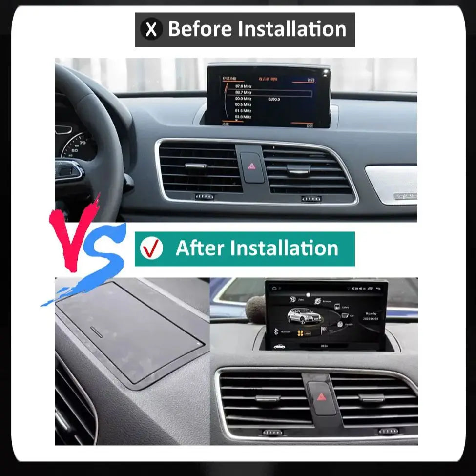 Wireless CarPlay Android 16 For Audi Q3 2011 - 2018 Car Multimedia Radio Navigation GPS WI