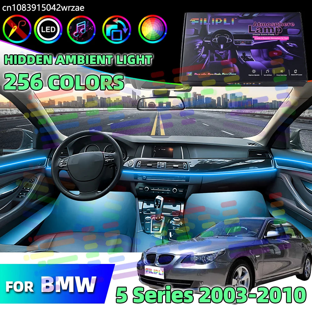 64 RGB - Ambient Light - for BMW E61 E60 - Car Interior Lighting | AUTOKITSHOP