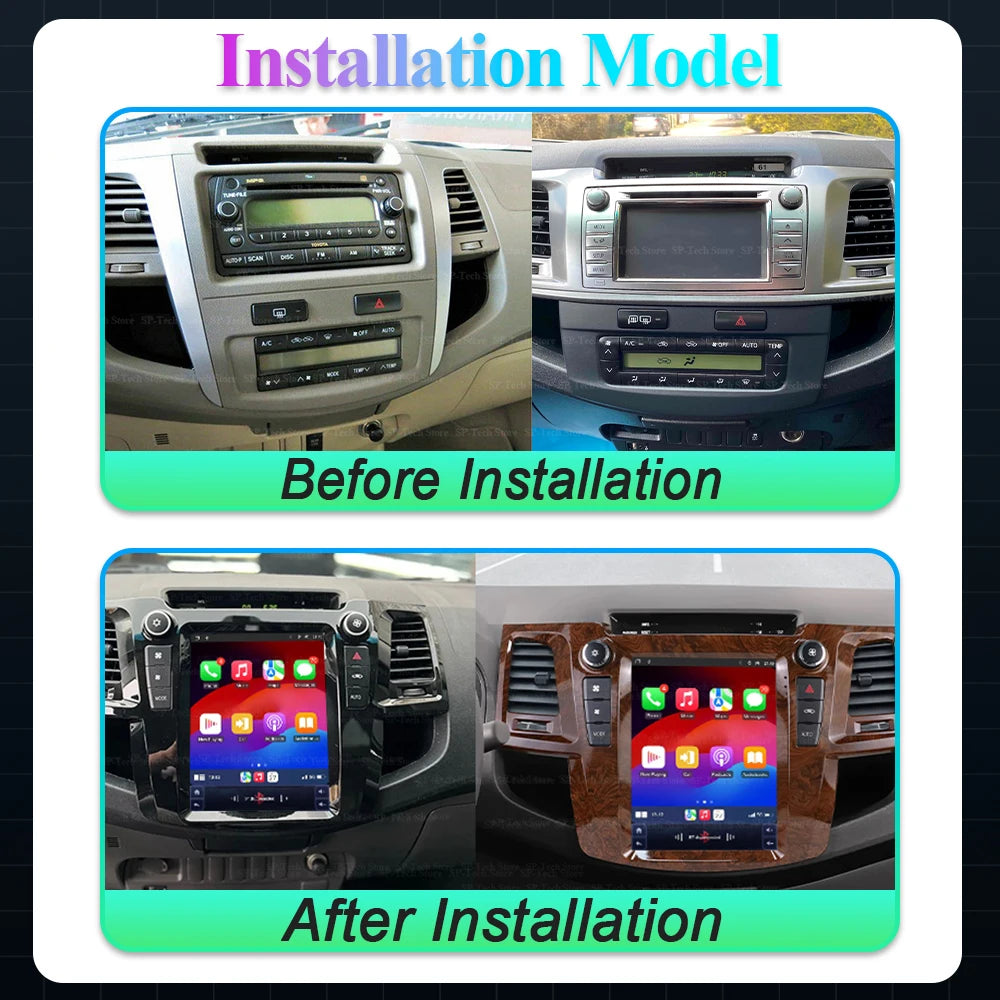 9.7 Inch For Toyota Fortuner Hilux 2007 2008 2009 2010-2015 Car Radio Android 16 Multimedi | AUTOKITSHOP